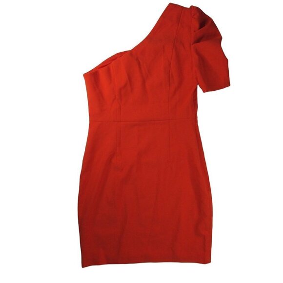 Lulus Women's Size Medium Stay Gorgeous One Shoulder Puff Sleeve Mini Dress - Picture 2 of 7